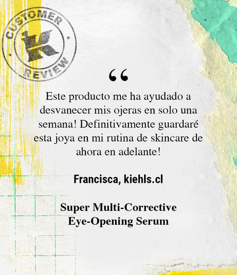 Este producto ha ayudado a que mis ojeras desaparezcan en solo una semana Definitivamente, a partir de ahora tendre esta pequena joya en mi rutina de cuidado de la piel —Celtic, kiehls.com